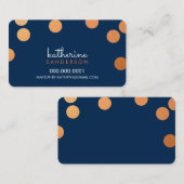 GROSSE CONFETTI SPOT Moderne, fette Kupferfolienfl Visitenkarte (Vorne/Hinten)