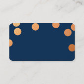 GROSSE CONFETTI SPOT Moderne, fette Kupferfolienfl Visitenkarte (Rückseite)