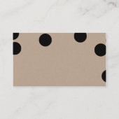 GROSSE CONFETTI SPOT Moderner, fettarmer schwarzer Visitenkarte (Rückseite)