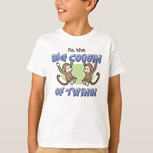 Große Cousin der Ankündigung von Twins Monkey T-Shirt