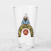Große Cowboys Rot & Blau Glas (Rückseite)