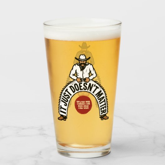 Große Cowboys Weiß & Schwarz Glas (Vorne (Gefüllt))