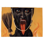 Große Creepe Krampus Geschenktasche Geschenktüte (Rückseite)
