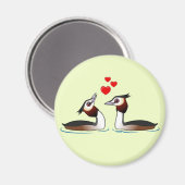 Große Crested Grebes in der Liebe Magnet (Vorderseite/Rückseite)
