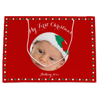 Große Custom Red Meine ersten Weihnachtsgeschenkta Geschenktüte