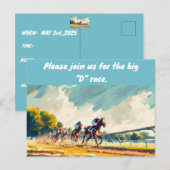 GROSSE "D"-RASSENEINLADUNG EINLADUNGSPOSTKARTE (Vorne/Hinten)