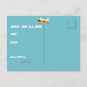 GROSSE "D"-RASSENEINLADUNG EINLADUNGSPOSTKARTE (Rückseite)