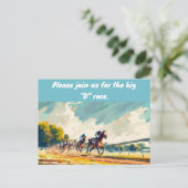 GROSSE "D"-RASSENEINLADUNG EINLADUNGSPOSTKARTE (Stehend Vorderseite)