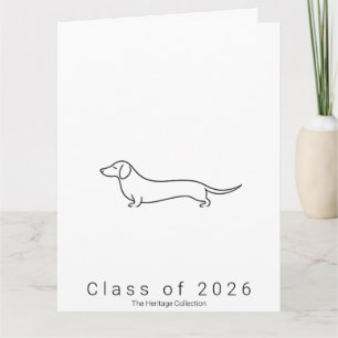 Große Dachshund-Abschlusskarte Klasse 2026 Herita Karte