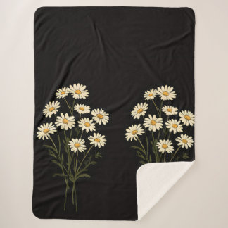 große Daisy Blanket - Gemütliche Blütenfähre, Vint Sherpadecke