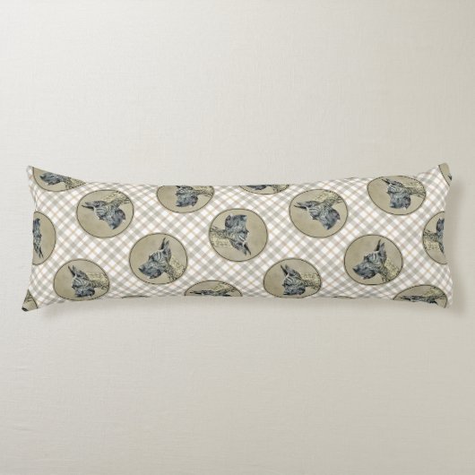 Große Dan-Malerei Brindle Original Hunde Kunst Seitenschläferkissen (Vorderseite)