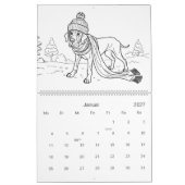 Große Däne 18-Monate Färbung Personalisiert Kalender (Jan 2027)
