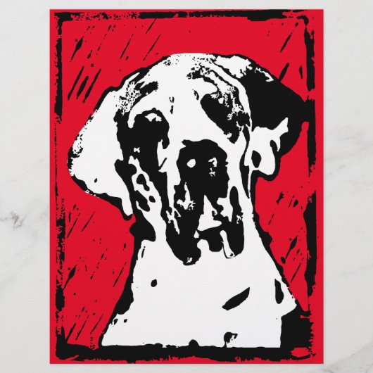 Große Dane-Ankündigung von Karten (Vorderseite)