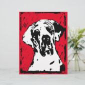 Große Dane-Ankündigung von Karten (Stehend Vorderseite)