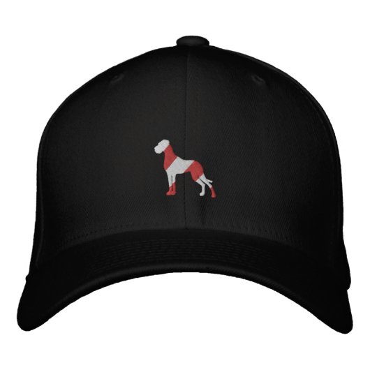 Große Dane bestickt Bestickte Baseballkappe (Vorderseite)