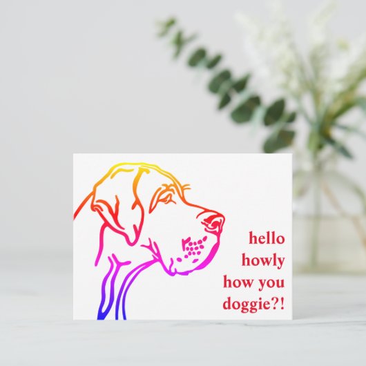 Große dane Botschaften Postkarte (Stehend Vorderseite)