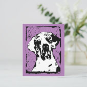 Große Dane, die Karten QR-Code ankündigen (Stehend Vorderseite)