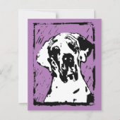 Große Dane, die Karten QR-Code ankündigen (Vorderseite)