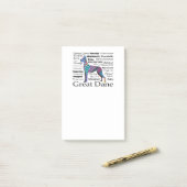 Große Dane-Eigenschaften nach dem IT-Test Post-it Klebezettel (Auf Schreibtisch)