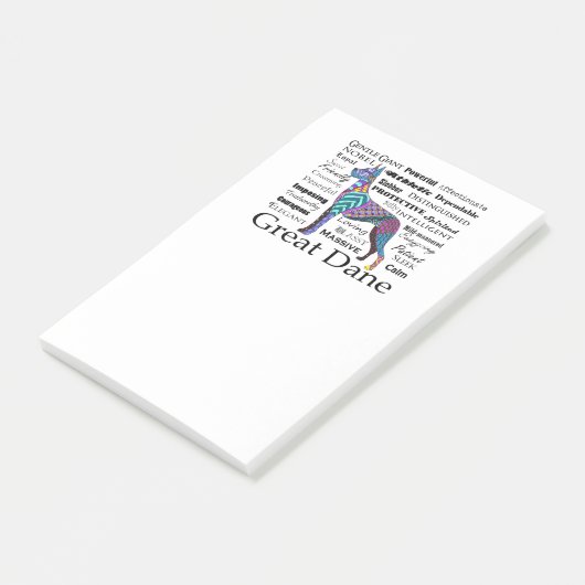 Große Dane-Eigenschaften nach dem IT-Test Post-it Klebezettel (angewinkelt)