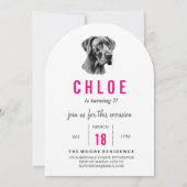 Große Dane-Einladung Einladung (Rückseite)