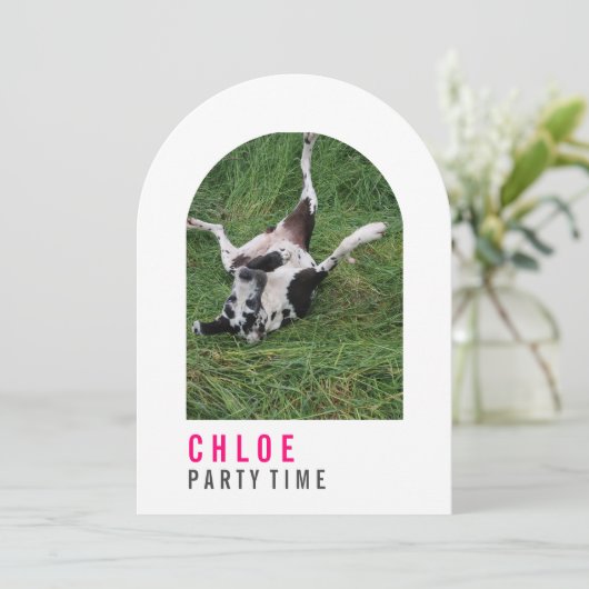 Große Dane-Einladung Einladung (Stehend Vorderseite)