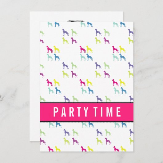 Große Dane-Einladung Einladung (Vorne/Hinten)