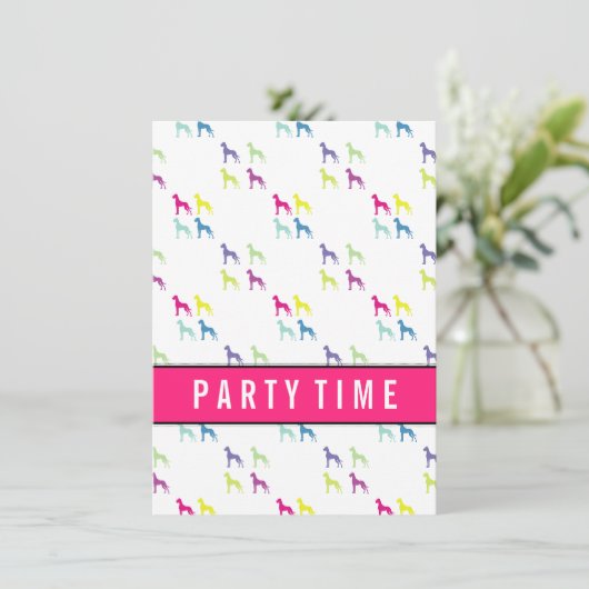 Große Dane-Einladung Einladung (Stehend Vorderseite)