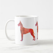 Große dane farbenfrohe geometrische Silhouette Kaffeetasse (Links)