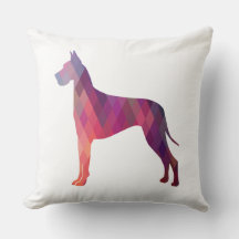 Große dane farbenfrohe geometrische Silhouette