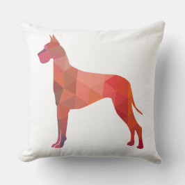 Große dane farbenfrohe geometrische Silhouette Kissen