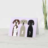 Große Dane Hunde Karte (Vorderseite)