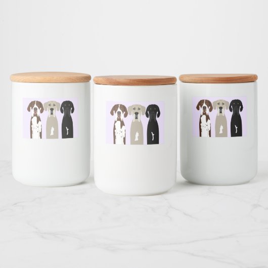 Große Dane Hunde Lebensmitteletikett (Flaschen)