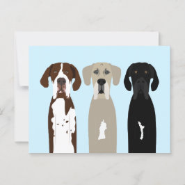 Große Dane Hunde Postkarte