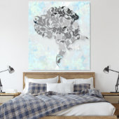 Große Dane-Illustration Leinwanddruck (Insitu (Schlafzimmer))