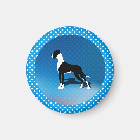 Große Dane-Illustration Magnet (Vorne)