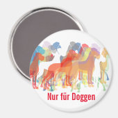Große Dane-Illustration Magnet (Vorderseite/Rückseite)