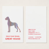 Große Dane Illustration Pastel Business Cards (Vorne & Hinten)