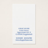 Große Dane Illustration Pastel Business Cards (Rückseite)