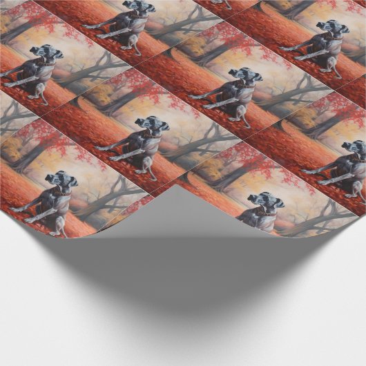 Große Däne im Herbstausfall Inspiriert Geschenkpapier (Ecke)
