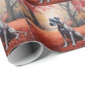 Große Däne im Herbstausfall Inspiriert Geschenkpapier (Rolleneckpunkt)