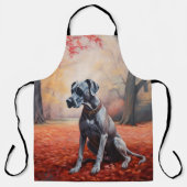 Große Däne im Herbstausfall Inspiriert Schürze (Vorderseite)