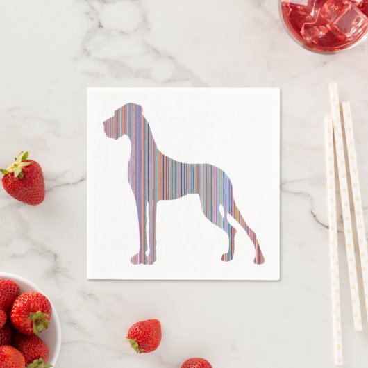 Große Däne in Pastellfarben Serviette (Beispiel)