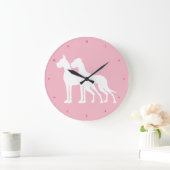 Große Däne in Rosa Wanduhr (Zuhause)