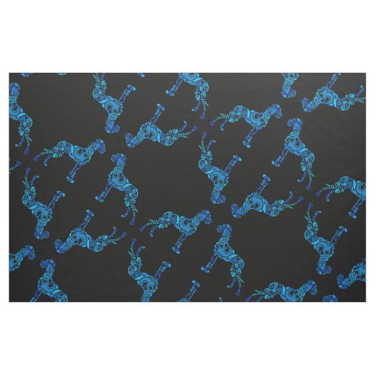 Große Däne in schwarz Stoff (Fat Quarter (45,7 x 55,9 cm))
