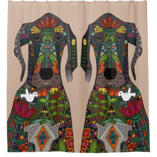 Große Dane-Liebe Duschvorhang (Vorderseite)