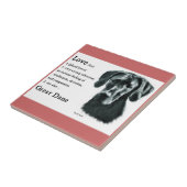 Große Dane-Liebe Fliese (Seite)