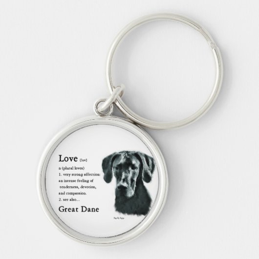 Große Dane-Liebe Schlüsselanhänger (Vorne)