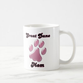 Große Dane-Mama Rosa Pawprint Kaffeetasse