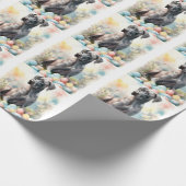 Große Däne mit Ostereiern Geschenkpapier (Ecke)